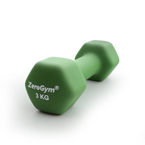 Zerogym Neopren Kaplı  İçi Demir Dambıl 3 kg Yeşil 1 Adet ürün görseli 1