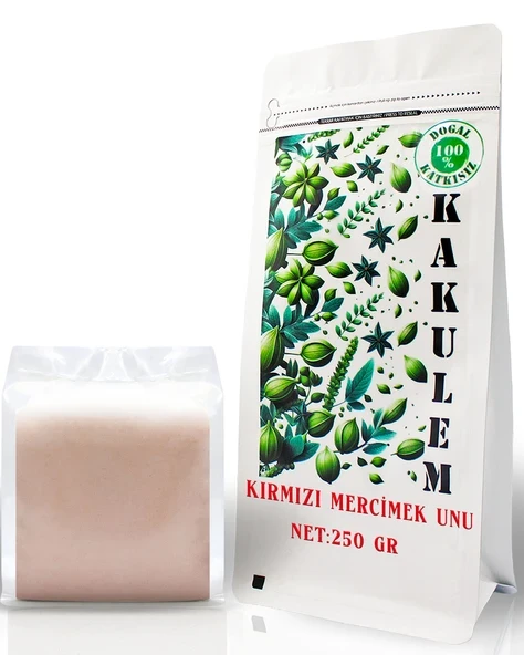 KAKULEM GLUTENSİZ SERTİFİKALI Kırmızı Mercimek Unu 250 GR ürün görseli 1