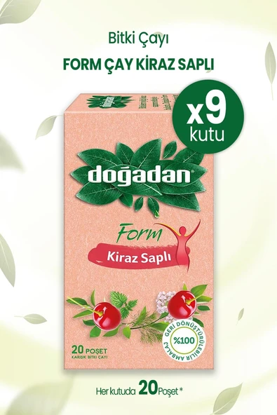 Doğadan Form Çay Kiraz Saplı 20'li x 9Adet ürün görseli 1