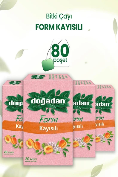 Doğadan Form Çay Kayısılı 20'li x 4 Adet ürün görseli 1