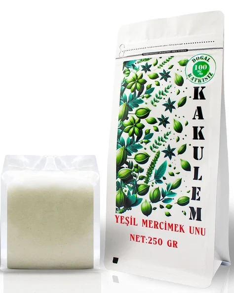 KAKULEM GLUTENSİZ SERTİFİKALI Yeşil Mercimek Unu 250 GR ürün görseli 1