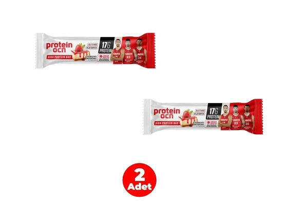 PROTEİNOCEAN Çilekli Cheesecake Protein Bar 50 g (2 Adet) ürün görseli 1