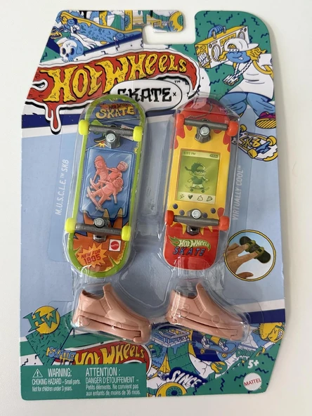 Hot Wheels Skate Retro Temalı İkili Parmak Kaykay ve Ayakkabı - Model 3 ürün görseli 1