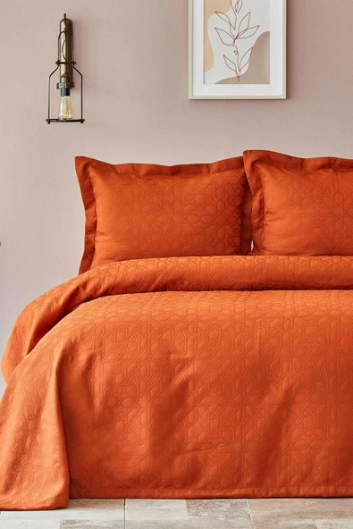 Karaca Home Back To Basic Kiremit Tek Kişilik Yatak Örtüsü ürün görseli 1