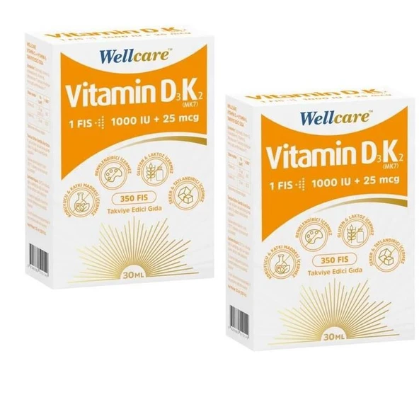 Wellcare Vitamin D3K2 Sprey 30 ml 2li Paket ürün görseli 1