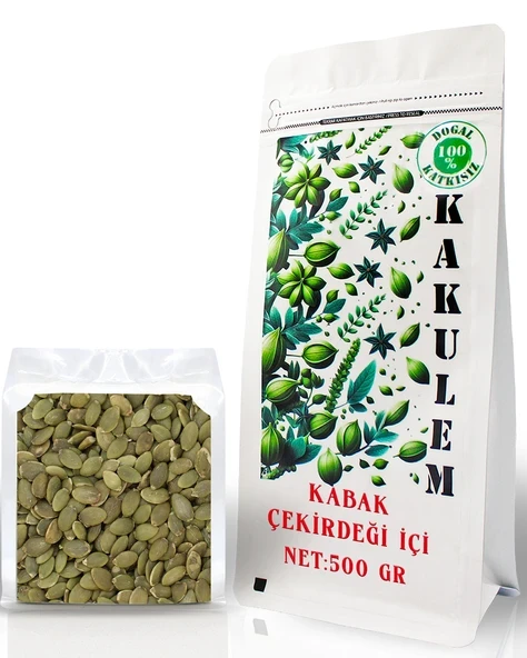 KAKULEM SERTİFİKALI Katkısız Çiğ Kabak Çekirdeği İçi 500 GR ürün görseli 1