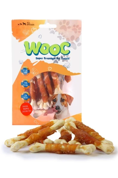 wooc Dog Tavuk Sargılı Kalsiyum Kemikli Köpek Ödül Maması ürün görseli 1