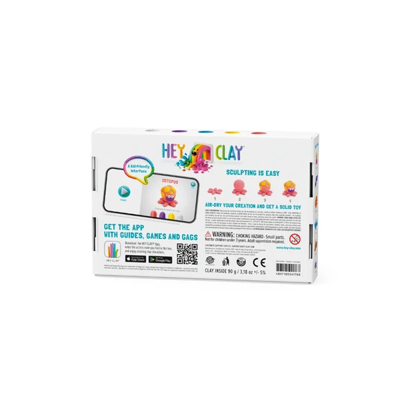 Hey Clay Yaratıcı Kil Seti - Shark, Octopus, Stingray - Resim 3
