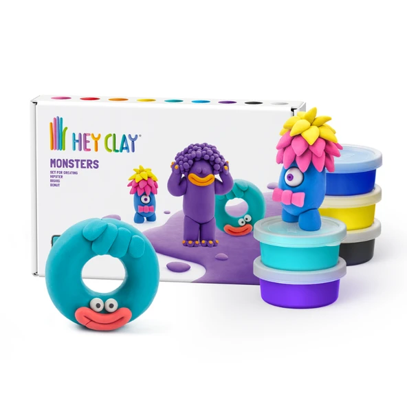 Hey Clay Yaratıcı Kil Seti - Hipster, Bigwig, Donut ürün görseli 1