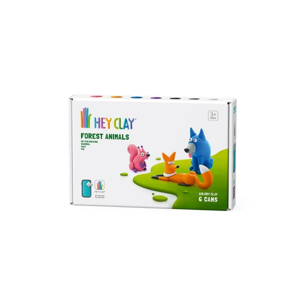 Hey Clay Yaratıcı Kil Seti - Wolf, Fox, Squirrel ürün görseli 1
