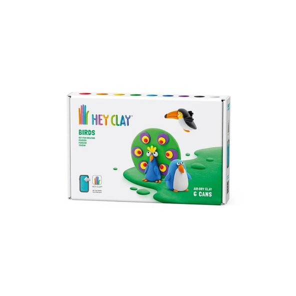 Hey Clay Yaratıcı Kil Seti - Toucan, Penguin, Peacock ürün görseli 1