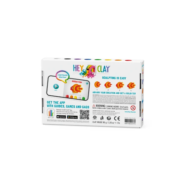 Hey Clay Yaratıcı Kil Seti - Clownfish, Discus Fish, Eel - Resim 3