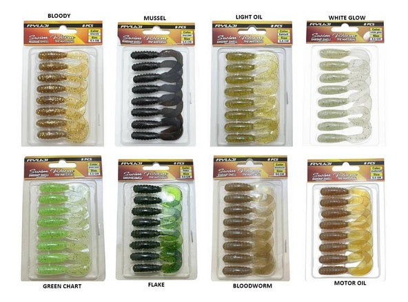 Ryuji Swim Worm 5,5cm TPR Kokulu Silikon Yem ürün görseli 1