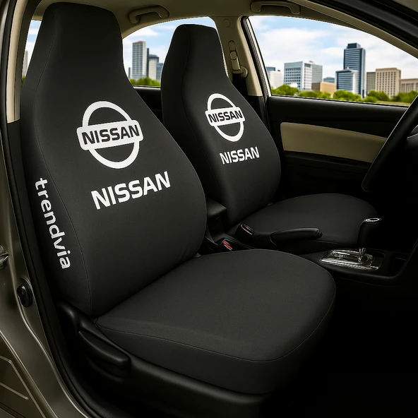 Nissan Uyumlu Siyah Renk Penye Oto Koltuk Kılıfı Takımı Ön ve Arka Koltuk Koruyucu Kılıf ürün görseli 1