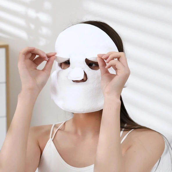 Yeniden Kullanılabilir Yüz Bakım Sıcak Soğuk Havlu Yüz Yogası Spa Maske ürün görseli 1