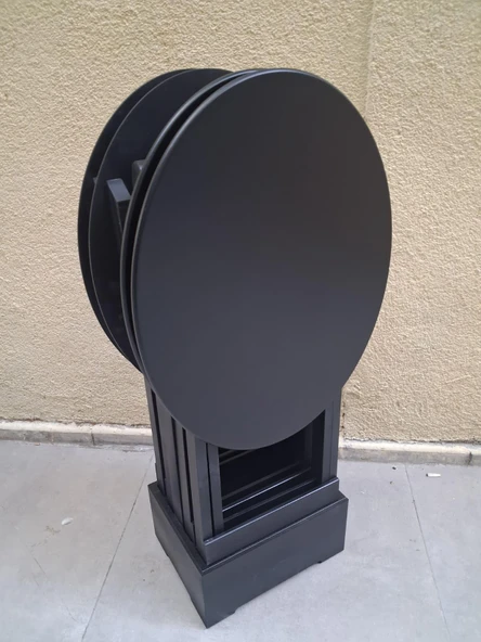 Zigon Çanta OVAL 90540 Dörtlü Model Ahşap MDF Parlak Siyah Lake El Yapımı ürün görseli 1