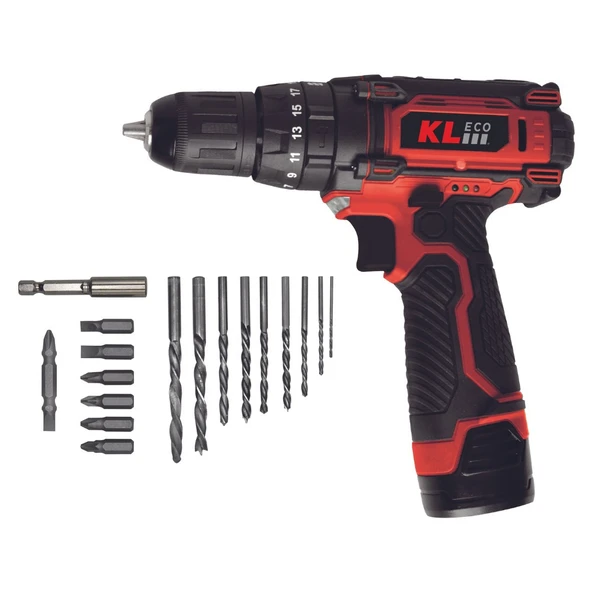 KL Eco KE2220DM-DB 12V/2AH. Çift Akülü Li-Ion Şarjlı Darbeli Matkap ürün görseli 1