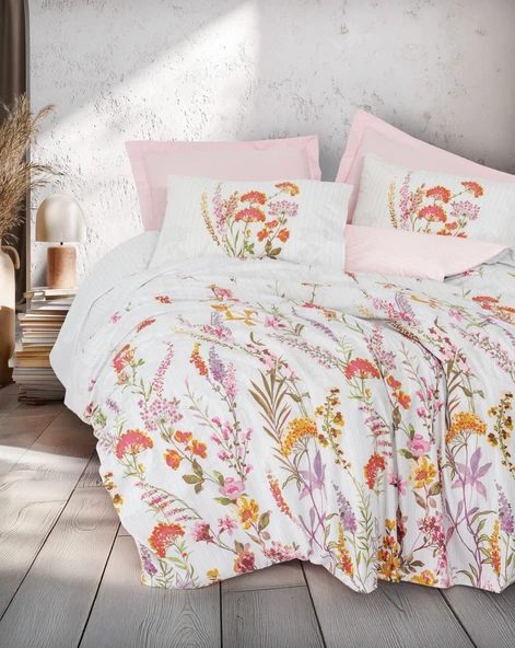Cotton Box Çift Kişilik Nevresim Takımı Lilura Pembe ürün görseli 1