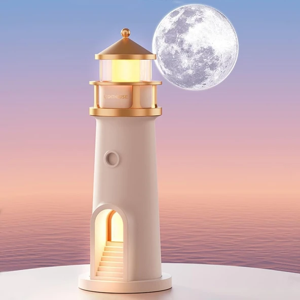 HyMark Deniz Feneri Projektör Ay LED Gece Lambası Kumandalı Kısılabilir Zamanlama ürün görseli 1