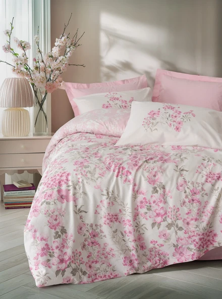 Cotton Box Çift Kişilik Nevresim Takımı Floren Pembe ürün görseli 1