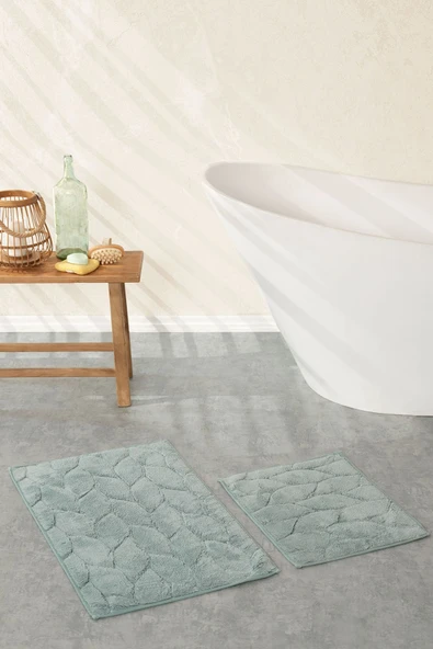 Karaca Home Elegant Mint Paspas Set 50x80 cm 50x40 cm ürün görseli 1