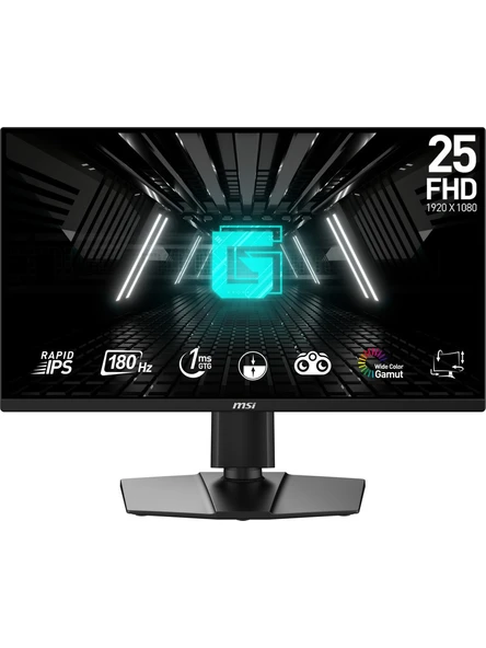 MSI G255PF E2 24.5" 1 ms Full HD Pivot IPS 180 Hz Oyuncu Monitörü ürün görseli 1
