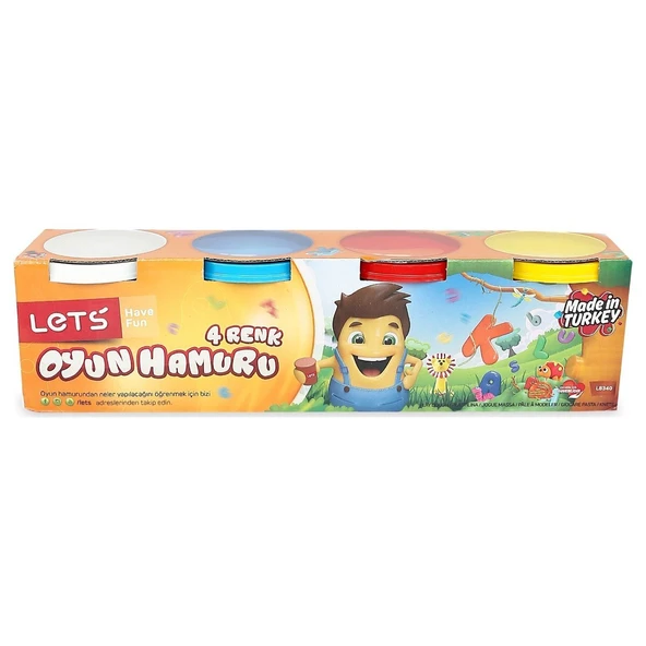 Lets 4 Renk Oyun Hamuru Yenilenmiş Formül ürün görseli 1