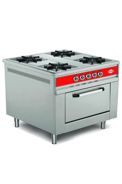Empero EMP.9KG.021 Gazlı Fırınlı Kuzine - 4 göz açık ateş - LPGli ürün görseli 1