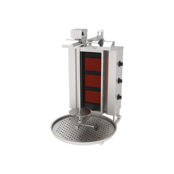Atalay ADGC-3-U Döner Makineleri Gazlı Camlı Üstten Motorlu - 3 Radyanlı - 230 V ürün görseli 1