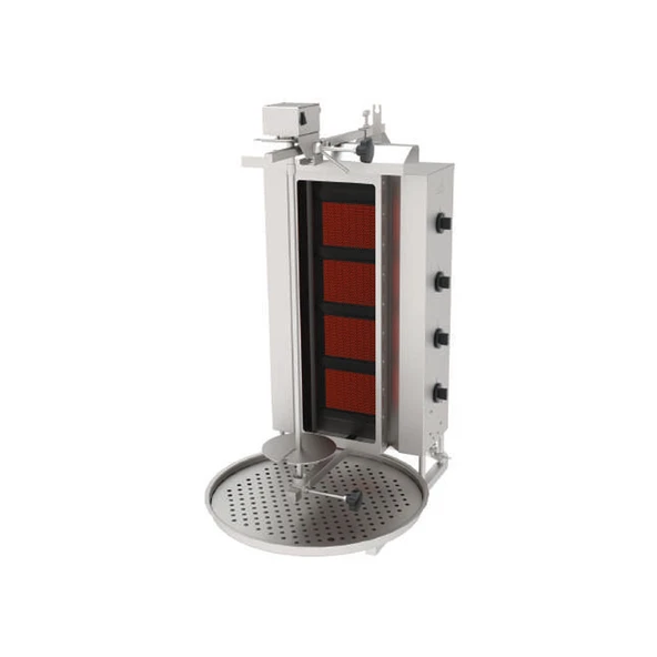 Atalay ADGC-4-U Döner Makineleri Gazlı Camlı Üstten Motorlu - 4 Radyanlı - 230 V ürün görseli 1