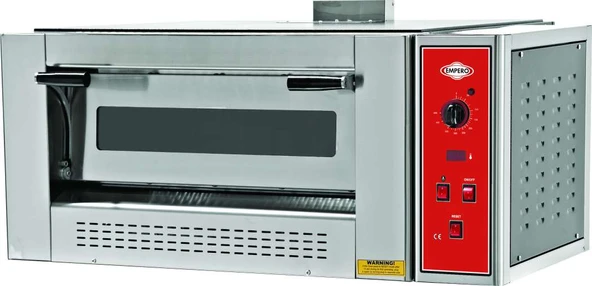 Empero EMP.4G Pizza Fırını Tek Katlı Gazlı 4x30 cm pizza kapasiteli - LPGli ürün görseli 1