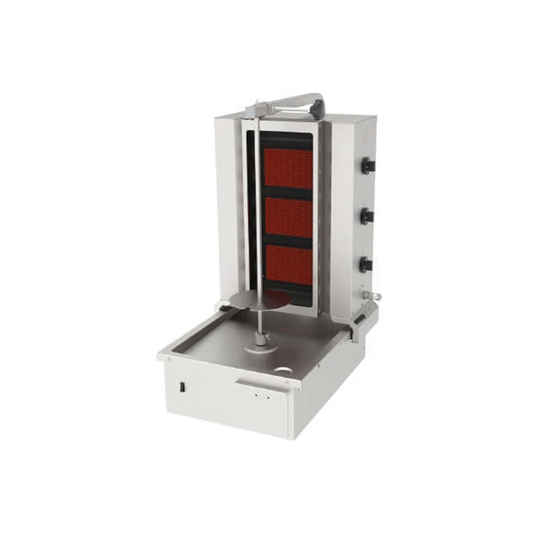 Atalay ADGC-3-A Döner Makineleri Gazlı Camlı Alttan Motorlu Hareketli - 3 Radyanlı - 220 V ürün görseli 1