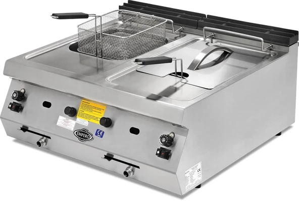Empero EMP.PLS.7FG020-S Gazlı Fritöz 12+12 Litre - LPGli ürün görseli 1