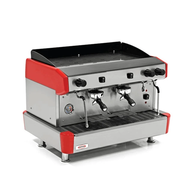 Empero EMP.CPC.2GR Espresso Kahve Mak.- 2 grup - yarı otomatik - kırmızı ürün görseli 1