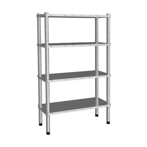 Empero EMP.D.3.53122-18-4 4 Katlı Düz Raflar 53x122x180 cm INOX 304 ürün görseli 1