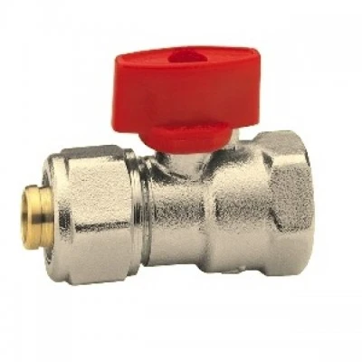 Eca 1/2 Rakorlu Mini Küresel Valf  Pex Kırmızı Volanlı  102122031 ürün görseli 1
