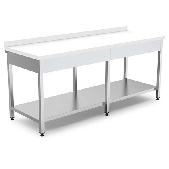Empero EMP.PTT.70240 Alt Raflı Polietilen Çalışma Tezgahı 240x70x85 cm ürün görseli 1