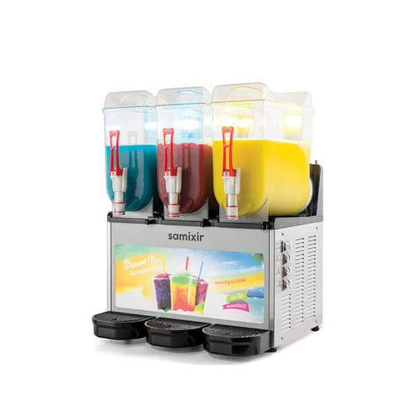 Samixir SLUSH36.IA Slush Triple Allure, Granita, Meyve Suyu Dispenseri, 12+12+12 L, İnox ürün görseli 1