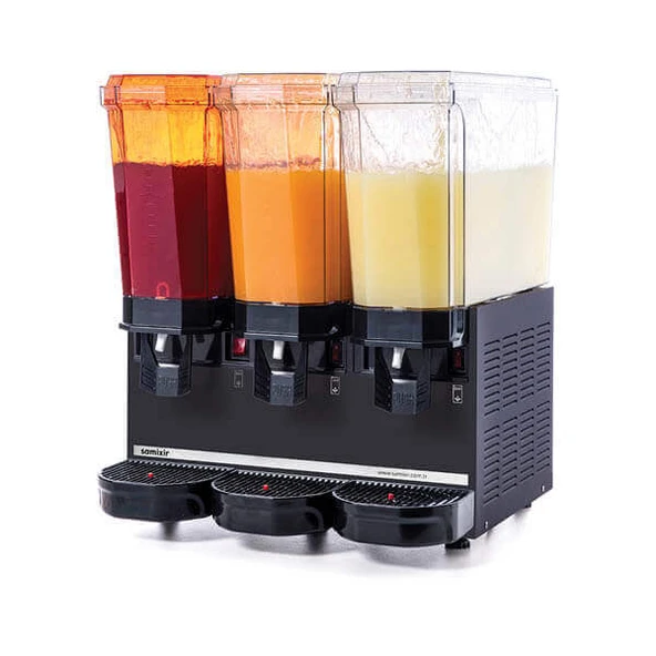 Samixir 60.SSSB Klasik Triple Soğuk İçecek Dispenseri,20+20+20 L,Fıskiyeli,Siyah ürün görseli 1
