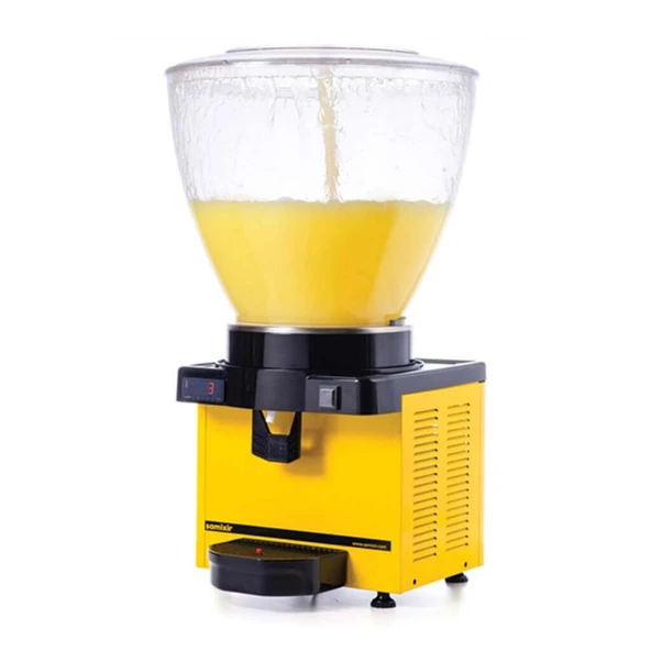 Samixir S40.DY Şerbetlik-40 litre soğuk içecek dispenseri-fıskiyeli-dijital-sarı ürün görseli 1