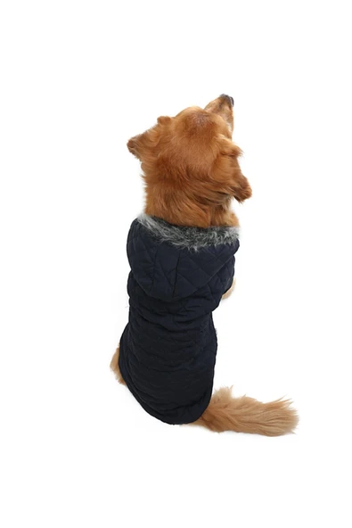 Büyük Irk Lacivert Puf Köpek Montu-köpek Yağmurluğu ürün görseli 1