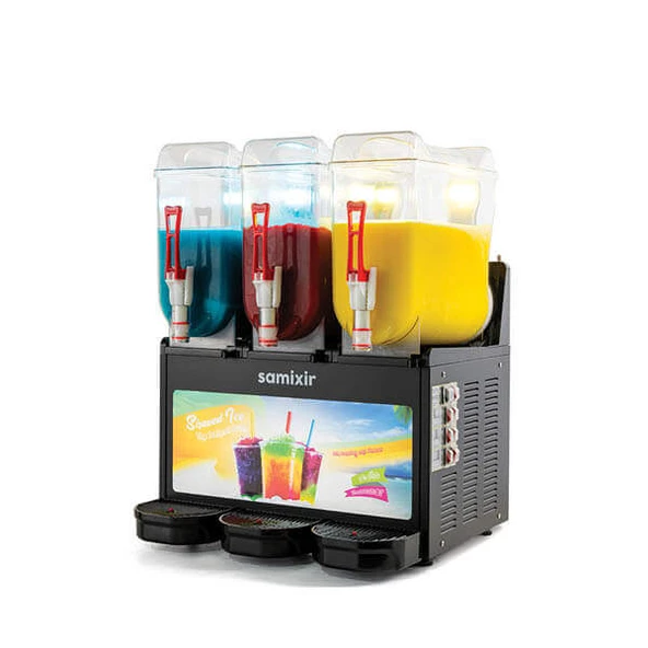 Samixir SLUSH36.BA Slush Triple Allure, Granita, Meyve Suyu Dispenseri, 12+12+12 L, Siyah ürün görseli 1