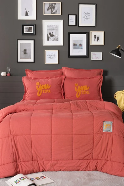 Motto Cotton Comfort Çift Kişilik Mercan ürün görseli 1