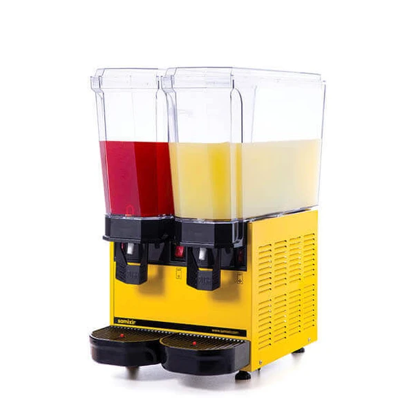 Samixir 40.MMY Klasik Twin Soğuk İçecek Dispenseri, 20+20 L, Karıştırıcılı, Sarı ürün görseli 1