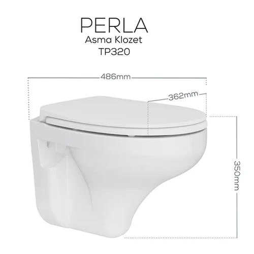 Creavit Perla Asma Klozet TP320 Kapak Hariç - Resim 4