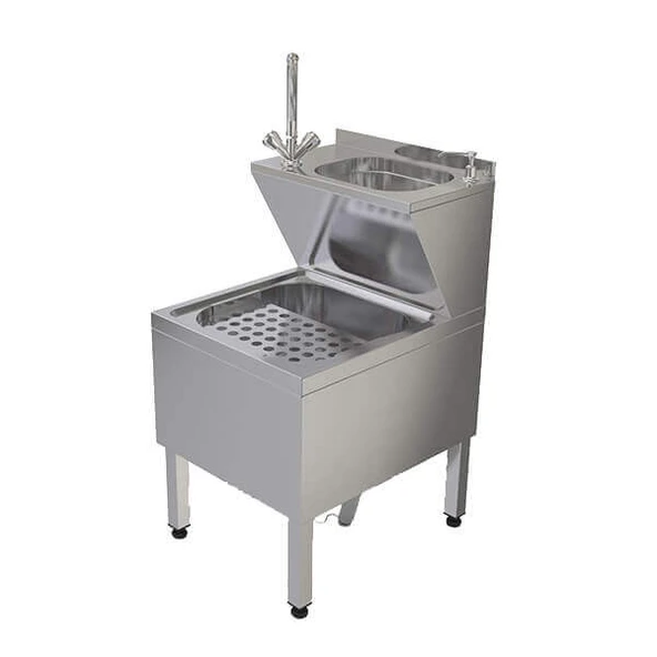 Erginoks 6EV00125 Erginoks Paspas Yıkama Evyesi - 50x60x90 cm - sabun dispenserli ürün görseli 1