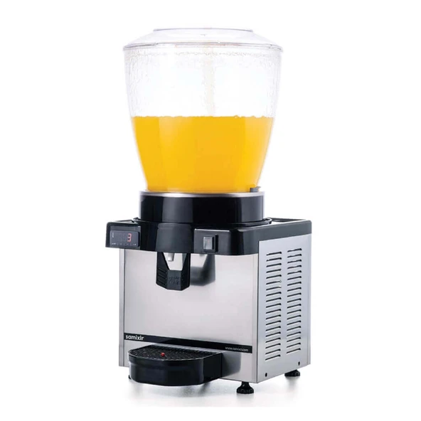 Samixir S22.DI Şerbetlik-22 litre soğuk içecek dispenseri-fıskiyeli-dijital-inox ürün görseli 1