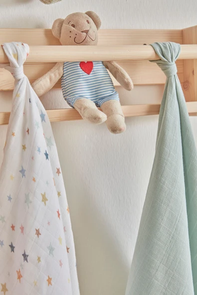 Little Star 3'lü Bebek Müslin Set - Resim 6
