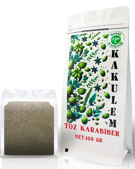 KAKULEM SERTİFİKALI Taze Çekilen Öğütülmüş Toz Karabiber 100 GR ürün görseli 1