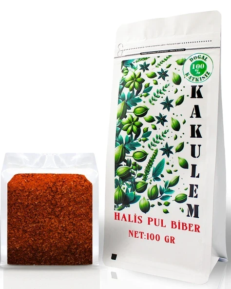 KAKULEM SERTİFİKALI Güneşte Kurutulmuş Orta Acı Pul Biber 100 GR ürün görseli 1